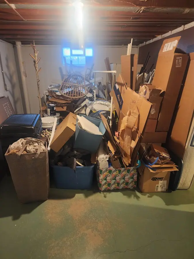 Roll-off dumpster container at job site for Yard Waste Dumpster Rental in Fort Meade